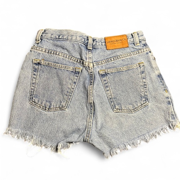 Ralph Lauren Frayed Denim Shorts Size 4 Light Wash - Picture 5 of 11